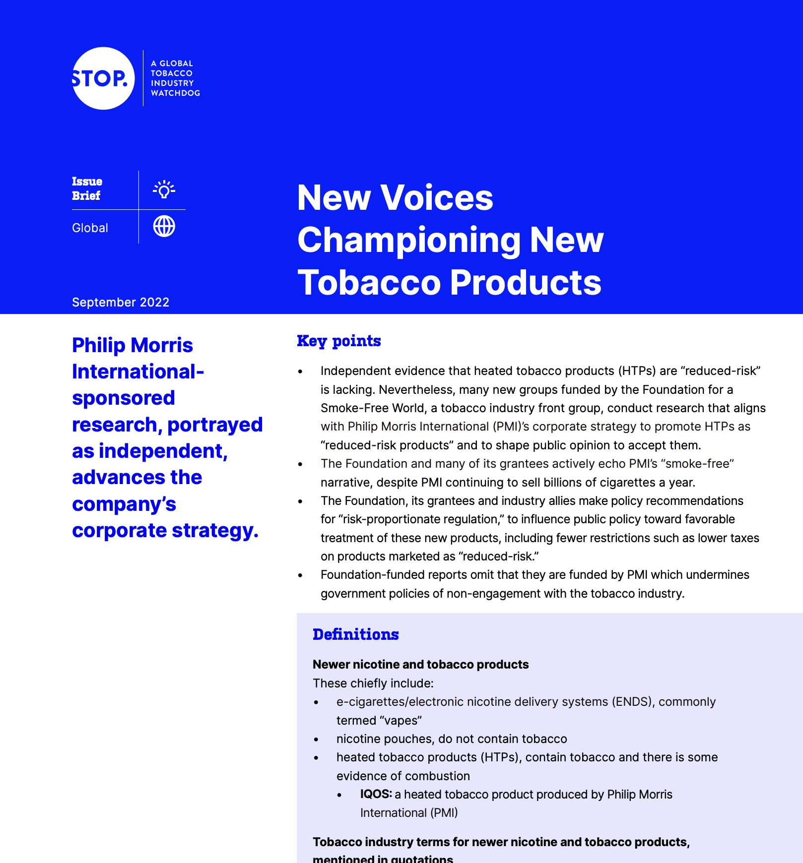 New Voices Championing New Tobacco Products