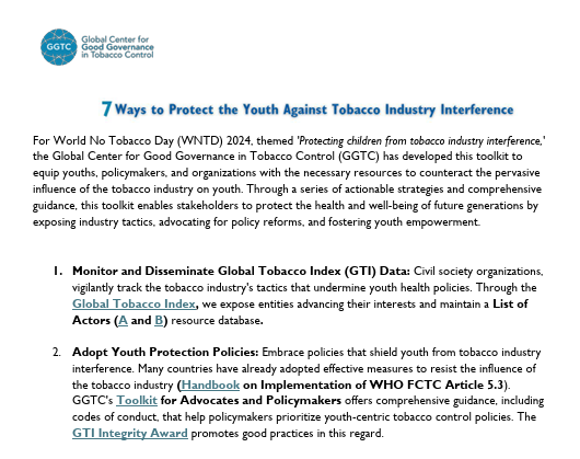 Toolkit: 7 Ways to Protect the Youth Against Tobacco Industry Interference